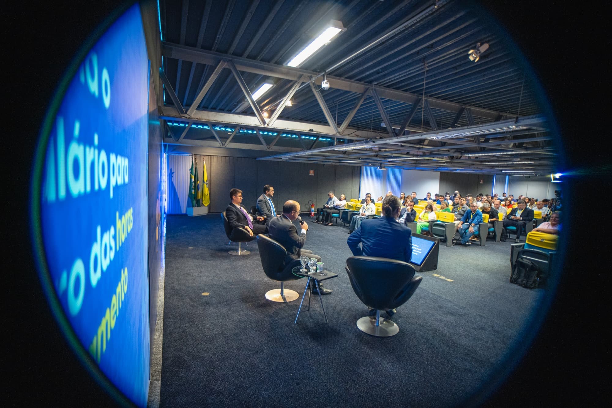 Encontro Gente é Tudo do Banco do Brasil em Fortaleza, registro 12 — painéis, plateia e bastidores